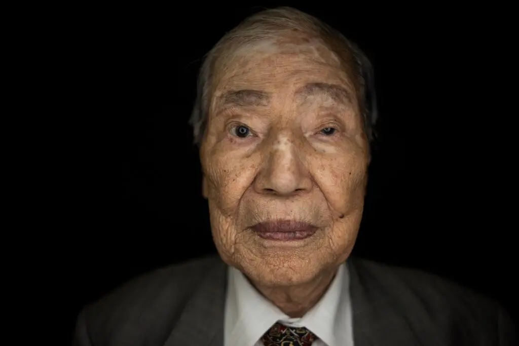 Sunao Tsuboi, a survivor of the atomic bombing of Hiroshima in 1945, photographed in 2016. Credit: Johannes Eisele/Agence France-Presse — Getty Images